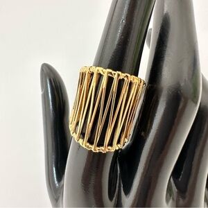 18K Gold Plated Zigzag Geometric Open Rings